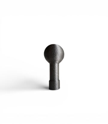 Universal M6 accessory mount installed inside car, metal ball mount fixed near window, interior vehicle accessory mounting point, compact dashboard mounting solution, universal car accessory bracket, phone and camera mount base, rugged in-car mounting hardware, modular vehicle mount system, close-up of accessory mount in car, universal threaded mount for automotive accessories